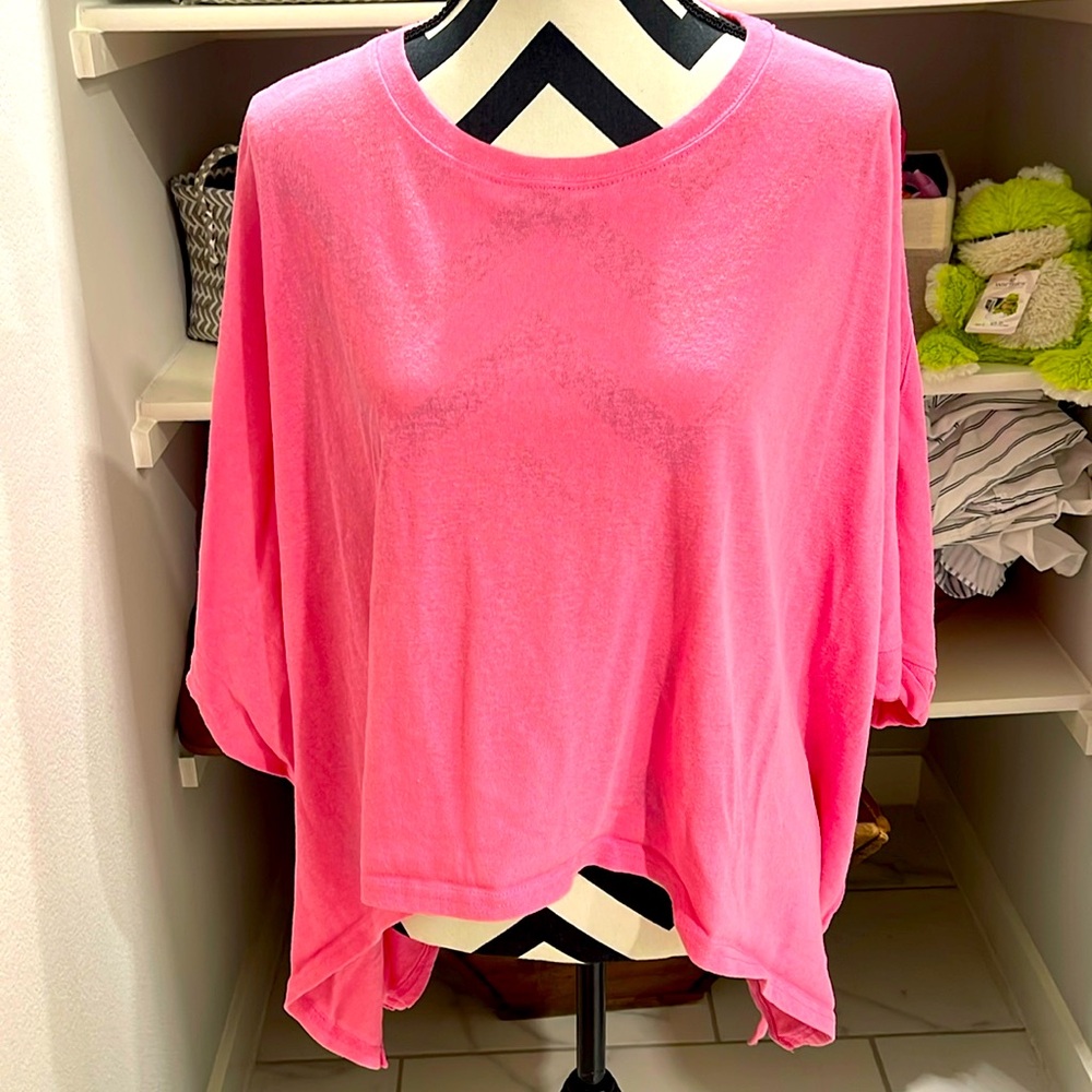 Oversized pink loose top M